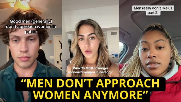 Men stopped approaching women in public - and it's not because they're scared. It's because the risk-reward ratio collapsed. Here's what changed.